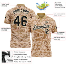 Load image into Gallery viewer, Custom Camo Black-Cream Performance Salute To Service Golf Polo Shirt