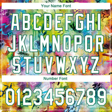 Load image into Gallery viewer, Custom Graffiti Pattern White-Kelly Green 3D Performance Golf Polo Shirt