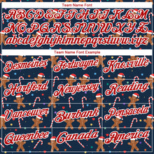 Load image into Gallery viewer, Custom Navy Red-White 3D Christmas Performance Golf Polo Shirt