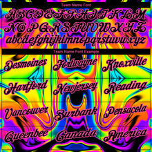 Load image into Gallery viewer, Custom Pink Black 3D Pattern Design Abstract Iridescent Psychedelic Swirl Fluid Art Performance Golf Polo Shirt