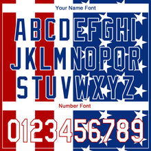 Load image into Gallery viewer, Custom White Red-Royal 3D American Flag Performance Golf Polo Shirt