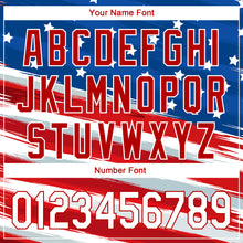 Load image into Gallery viewer, Custom Royal White-Red 3D American Flag Performance Golf Polo Shirt