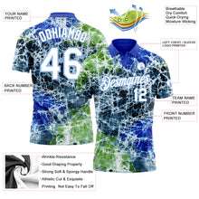Load image into Gallery viewer, Custom Tie Dye White-Light Blue 3D Performance Golf Polo Shirt