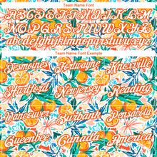 Load image into Gallery viewer, Custom Orange White 3D Pattern Design Fruits Performance Golf Polo Shirt