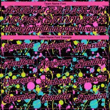 Load image into Gallery viewer, Custom Graffiti Pattern Black-Pink 3D Neon Splatter Performance Golf Polo Shirt