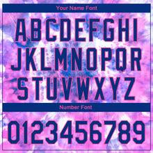 Load image into Gallery viewer, Custom Tie Dye Royal-Pink 3D Performance Golf Polo Shirt