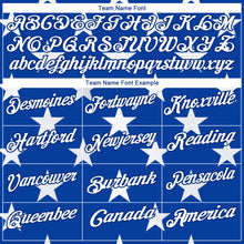 Load image into Gallery viewer, Custom Royal White Red 3D American Flag Performance Golf Polo Shirt