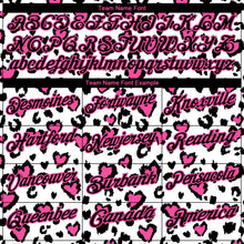 Load image into Gallery viewer, Custom White Black-Pink 3D Pattern Design Leopard Print Performance Golf Polo Shirt