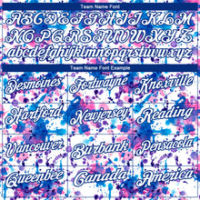 Load image into Gallery viewer, Custom Graffiti Pattern White-Royal 3D Abstract Watercolor Performance Golf Polo Shirt