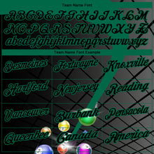 Load image into Gallery viewer, Custom Black Kelly Green 3D Pattern Design Billiards Performance Polo Shirt