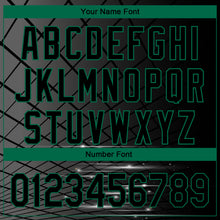 Load image into Gallery viewer, Custom Black Kelly Green 3D Pattern Design Billiards Performance Polo Shirt