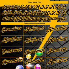 Load image into Gallery viewer, Custom Black Yellow 3D Pattern Design Billiards Performance Polo Shirt