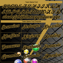 Load image into Gallery viewer, Custom Black Old Gold 3D Pattern Design Billiards Performance Polo Shirt