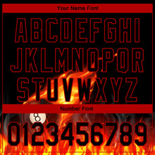 Load image into Gallery viewer, Custom Black Red 3D Pattern Design Flame Billiards 8 Ball Performance Polo Shirt