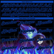 Load image into Gallery viewer, Custom Black Thunder Blue 3D Pattern Design Flame Billiards 8 Ball Performance Polo Shirt