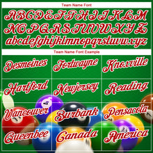 Load image into Gallery viewer, Custom Kelly Green Red-White 3D Pattern Design Billiards 8 Ball Performance Polo Shirt