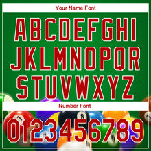 Load image into Gallery viewer, Custom Kelly Green Red-White 3D Pattern Design Billiards 8 Ball Performance Polo Shirt