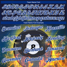 Load image into Gallery viewer, Custom Royal White 3D Pattern Design Flame Billiards 8 Ball Performance Polo Shirt