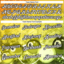 Load image into Gallery viewer, Custom Yellow White-Black 3D Pattern Design Billiards Performance Polo Shirt