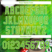 Load image into Gallery viewer, Custom Neon Green White 3D Pattern Design Billiards Performance Polo Shirt