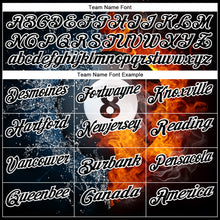 Load image into Gallery viewer, Custom Black White 3D Pattern Design Flame Billiards 8 Ball Performance Polo Shirt