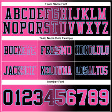 Load image into Gallery viewer, Custom Black Pink-Light Blue Mesh Authentic Gradient Fashion Football Jersey