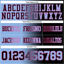 Load image into Gallery viewer, Custom Black Light Blue-Pink Mesh Authentic Gradient Fashion Football Jersey