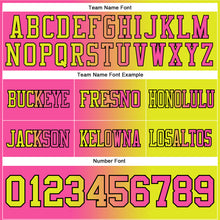 Load image into Gallery viewer, Custom Neon Yellow Pink-Black Mesh Authentic Gradient Fashion Football Jersey