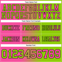 Load image into Gallery viewer, Custom Neon Green Pink-Black Mesh Authentic Gradient Fashion Football Jersey