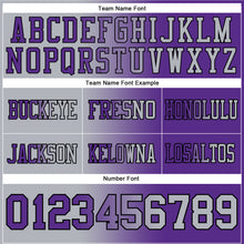 Load image into Gallery viewer, Custom Purple Gray-Black Mesh Authentic Gradient Fashion Football Jersey