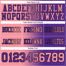 Load image into Gallery viewer, Custom Purple Medium Pink-Black Mesh Authentic Gradient Fashion Football Jersey