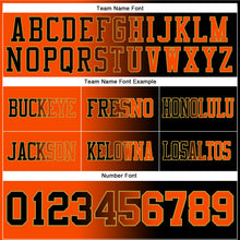 Load image into Gallery viewer, Custom Black Orange-Old Gold Mesh Authentic Gradient Fashion Football Jersey