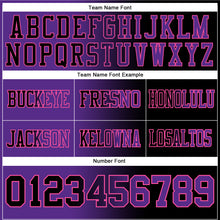 Load image into Gallery viewer, Custom Black Purple-Pink Mesh Authentic Gradient Fashion Football Jersey