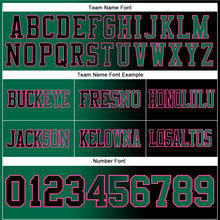 Load image into Gallery viewer, Custom Black Kelly Green-Pink Mesh Authentic Gradient Fashion Football Jersey