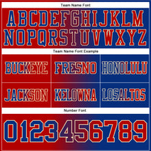 Load image into Gallery viewer, Custom Royal Red-Cream Mesh Authentic Gradient Fashion Football Jersey