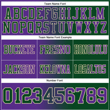 Load image into Gallery viewer, Custom Green Purple-Cream Mesh Authentic Gradient Fashion Football Jersey