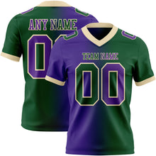 Load image into Gallery viewer, Custom Green Purple-Cream Mesh Authentic Gradient Fashion Football Jersey