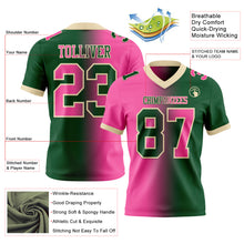 Load image into Gallery viewer, Custom Green Pink-Cream Mesh Authentic Gradient Fashion Football Jersey