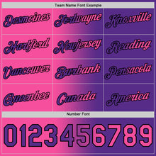 Load image into Gallery viewer, Custom Purple Pink-Black Gradient Fashion Performance T-Shirt