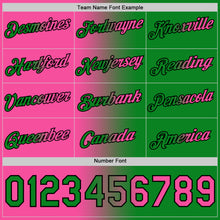 Load image into Gallery viewer, Custom Grass Green Pink-Black Gradient Fashion Performance T-Shirt