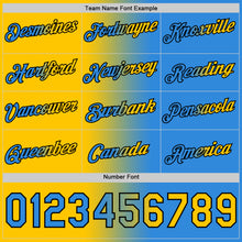 Load image into Gallery viewer, Custom Powder Blue Yellow-Black Gradient Fashion Performance T-Shirt