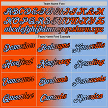 Load image into Gallery viewer, Custom Light Blue Orange-Black Gradient Fashion Performance T-Shirt