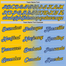 Load image into Gallery viewer, Custom Light Blue Yellow-Navy Gradient Fashion Performance T-Shirt