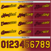 Load image into Gallery viewer, Custom Crimson Yellow-Black Gradient Fashion Performance T-Shirt