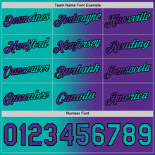Load image into Gallery viewer, Custom Purple Aqua-Black Gradient Fashion Performance T-Shirt