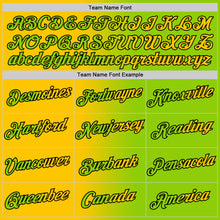 Load image into Gallery viewer, Custom Neon Green Yellow-Black Gradient Fashion Performance T-Shirt