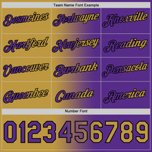 Load image into Gallery viewer, Custom Purple Old Gold-Black Gradient Fashion Performance T-Shirt