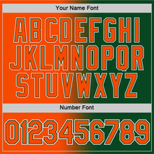 Load image into Gallery viewer, Custom Green Orange-White Gradient Fashion Performance T-Shirt