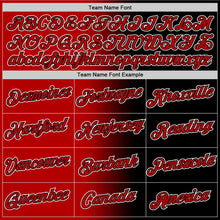 Load image into Gallery viewer, Custom Black Red-White Gradient Fashion Performance T-Shirt