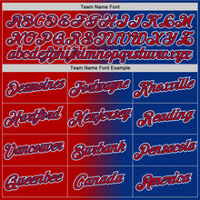 Load image into Gallery viewer, Custom Royal Red-White Gradient Fashion Performance T-Shirt